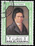 Stamps United Arab Emirates -  Ras Al Khaima - Johann Christoph Heckel