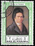 Sellos del Mundo : Asia : Emiratos_�rabes_Unidos : Ras Al Khaima - Johann Christoph Heckel