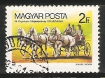 Stamps : Europe : Hungary :  Carro tirado por caballos,