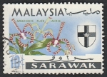 Sellos de Asia - Malasia -  Escudo de armas y flor