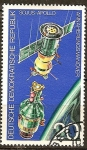 Sellos de Europa - Alemania -  maniobras de aproximación Soyuz - Apolo (DDR).