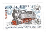 Stamps Romania -  Locomotora 764493- año 1956
