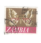 Stamps Africa - Zambia -  Mariposa