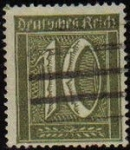 Sellos de Europa - Alemania -  Deutsches Reich 1922 Scott 138 Sello Serie Basica Numeros 10 Usado Alemania 