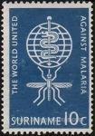 Stamps Suriname -  Lucha contra la malaria