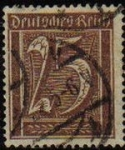 Stamps Germany -  Deutsches Reich 1922 Scott 140 Sello Serie Basica Numeros 25 Usado Alemania 