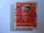 Stamps Germany -  Mariscal, Paul Von Hindenburg.