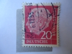 Stamps Germany -  Theodor Henss 1884-1963.Primer Presidente de la República Federal de Alemana