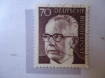 Stamps Germany -  DR.Gustav Walter Heinemann (1899-1976) Presidente, Alemania Federal.