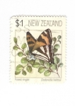 Sellos de Oceania - Nueva Zelanda -  Mariposa;Dodonidia helmsii