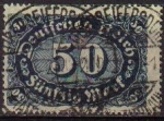 Stamps Germany -  Deutsches Reich 1922 Scott 198 Sello Serie Basica Numeros 50 usado Alemania Michel246  