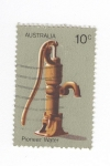 Stamps Australia -  Bomba de agua manual