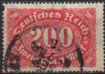 Stamps Germany -  DEUTSCHES REICH 1922 Scott200  Sello Serie Básica Números Alemania Michel248 usado