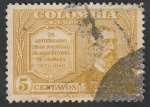 Stamps Colombia -  Juan de Dios Carrasquilla, 75 Anivº de la Sociedad de agricultores