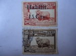 Stamps Peru -  Industria Lanar.