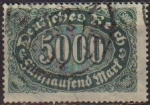Stamps Germany -  DEUTSCHES REICH 1922 Scott208  Sello Serie Básica Números Alemania Michel256 usado