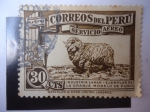 Stamps Peru -  Industria Lanar - Ejemplar de la Granja Modelo de Puno.
