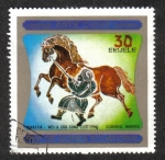 Sellos de Africa - Guinea Ecuatorial -  Pinturas de caballos chinos