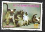 Sellos del Mundo : Africa : Guinea_Ecuatorial : Cats,III-1976