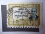 Stamps Colombia -  Maestro, Alberto Castilla - Conservatorio del Tolima, Fundado 1906.