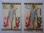 Stamps Colombia -  Luz Marina Zuluaga - Miss Universo 1959.