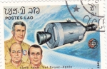 Sellos de Asia - Laos -  aeronáutica- aniversario Soyuz-Apolo