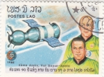 Sellos de Asia - Laos -  aeronáutica- aniversario Soyuz-Apolo
