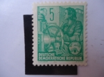 Stamps Germany -  Deutsche Demokratische republik-Plan quinquenal-Obrera - (Scott/Al:188)