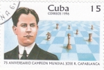 Sellos de America - Cuba -  75 aniv. José Capablanca campeón mundial