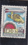 Stamps Czechoslovakia -  aeronáutica- dirigibles