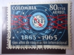Sellos de America - Colombia -  Scott/Colombia:C467 - UIT - Cien Años de Cooperación Internacional 1865-1965.