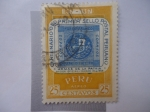 Stamps Peru -  Centenario del Primer Sello Postal Peruano - Marzo 10 de 1858. (1857-1957)