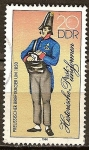 Stamps Germany -  Uniformes de Correos de 1850. Prusiana cartero-DDR.