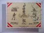 Stamps Peru -  9 de Diciembre de 1.824.