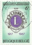 Stamps Belgium -  50 ANIVERSARIO LIONS INTERNACIONAL. VALOR FACIAL 6 BEF. YVERT BE 1405
