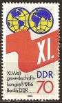 Stamps Germany -  XI. Congreso Sindical Mundial (DDR).
