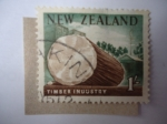 Sellos de Oceania - Nueva Zelanda -  Timber - Industry  (Scott/343)