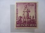 Stamps Germany -  Relojero, Peter Henlein. 1480-1542 - 400 años del fallecimiento - Inverntor del Reloj..
