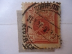 Stamps Peru -  Ramón Castilla.  (1797-1867)