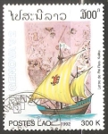 Stamps : Asia : Laos :  Mapa de Piri Reis