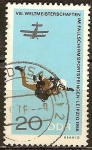 Stamps Germany -  VIII.Campeonato Mundial en el salto de paracaidismo en Leipzig 1966,DDR.