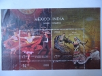 Stamps Mexico -  Emisión Conjunta, México-India - Balet folclorico de México de Amalia Hernandez y Danza Kalbelia.