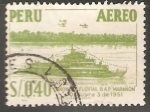 Stamps Peru -  Cañonera fluvial