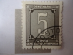 Stamps Germany -  Cifras. Diendtmark -DDR