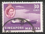 Stamps : Asia : Singapore :  Barco