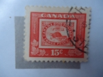 Stamps Canada -  Fauna. Three Pence - Sello sobre Sello-(Scott/Ca:314)