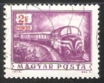 Stamps Hungary -  Diesel mail train