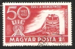 Stamps : Europe : Hungary :  50 Years International Union of Railways