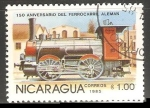 Sellos del Mundo : America : Nicaragua : 150 Aniversario del Ferrocarril Aleman