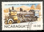 Stamps Nicaragua -  150 Aniversario del Ferrocarril Aleman